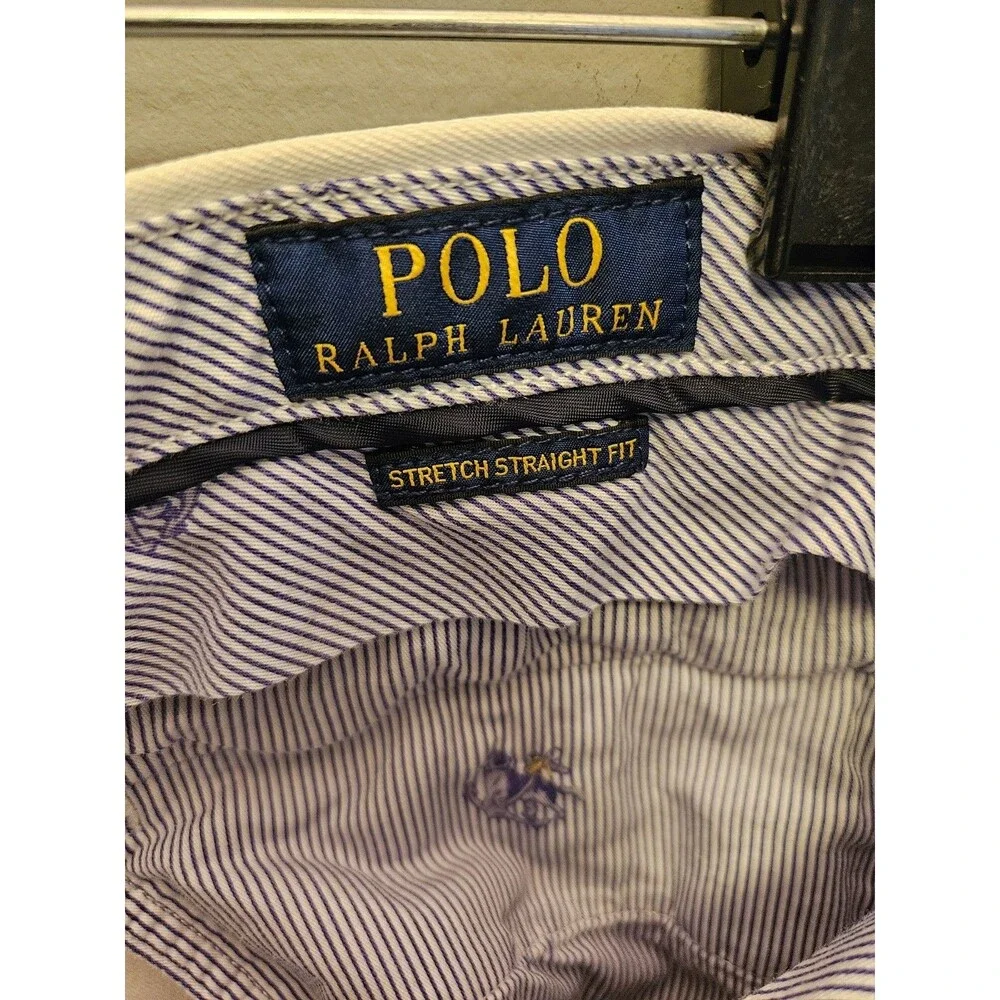 Polo Ralph Lauren White All Over Print Anchor and Dog Chino Shorts Men's 32